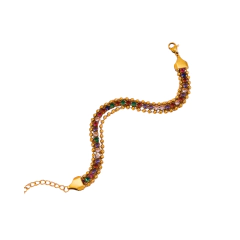 Pulsera Aura Arcoíris en Acero Inoxidable con baño de oro de 18K AB0102 APM28782 - comprar online