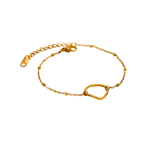 Pulsera Círculo de Gaia en Acero Inoxidable con baño de oro de 18K AB0150 APM10647 - comprar online