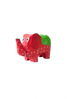 Elefante de Flores en madera pequeño - Tonos Rojos APM2500 - comprar online