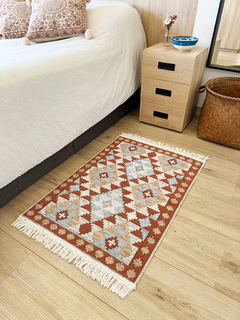 Tapete Kilim Diseño Sumak 90x60 cm - Baklava APM22000 - comprar online