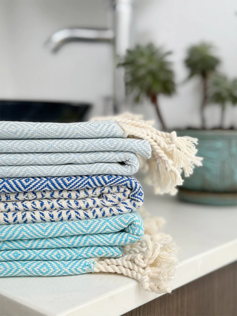 Toalla Peshtemal 180 X 100 cm - Tonos Azules APM37000