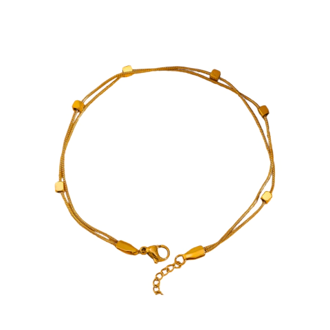 Tobillera Dunas de Seda en Acero Inoxidable con baño de oro de 18K AB0080 APM15795 - comprar online