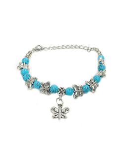 Pulsera Turquesa Fantasía - Mariposas APM4000