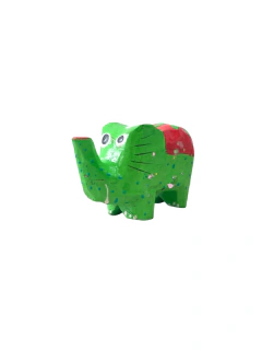 Elefante de Flores en madera pequeño - Tonos Verdes APM2500 - comprar online
