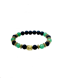 Pulsera Piedras Naturales con Buda y Piedra Volcanica APM5400 - tienda online