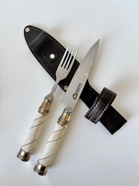 Set de cubiertos Hueso y Alpaca