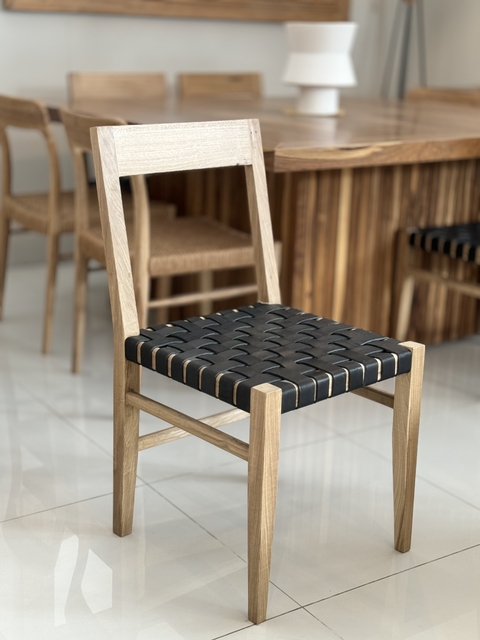 Silla Marina Cuero Negro