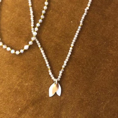 Collar Dos Hojas con Oro - tienda online