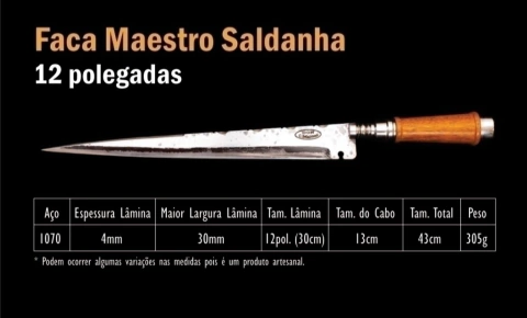 Faca Maestro Saldanha 12 polegadas
