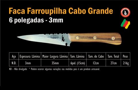 Farroupilha 6 - Cabo Grande 3mm - comprar online