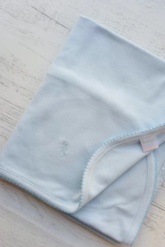 MANTA CELESTE ALGODÓN - BROTECITOS (BROMA-02) - comprar online