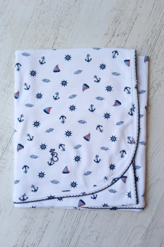 MANTA BARCO AZUL ALGODÓN DOBLE - BROTECITOS (BROMA-GD) - comprar online