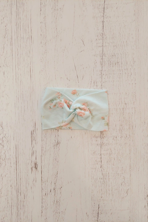 VINCHA TURBANTE FLORCITAS ACQUA - BROTECITOS (BRO174-02-24)