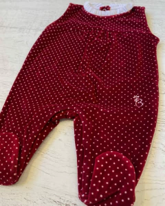 JARDINERO S/M VOLADO PLUMETI LUNARES BORDEAL - BROTECITOS (B631263PE-BO) en internet