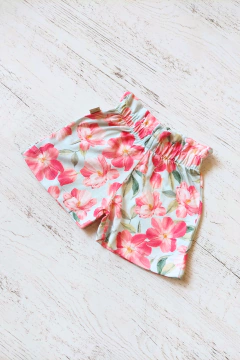 SHORT JERSEY PINCELADAS ROSAS C/VERDE - BROTECITOS (BROSHORTEE-243) - comprar online