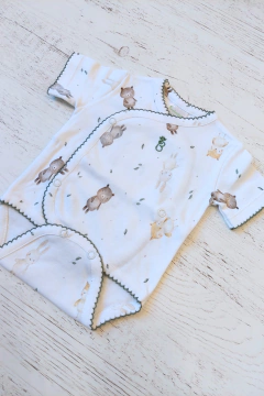 BODY CRUZADO MC HOJITAS BLANCO PIMA - BROTECITOS (BROBOMC-H01) - comprar online