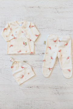 SET X3 ARTE NATURAL PREMATURO: BATITA, RANITA Y GORRO - BROTECITOS (BRO215-FK)