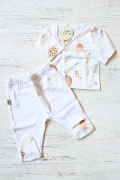 SET BATITA Y RANITA CARITAS BLANCO - BROTECITOS (BROSETD-CAB)