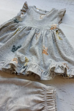 VESTIDO JUNGLA GRIS JERSEY C/ BOMBACHITA - BROTECITOS (BROV2404-55) en internet