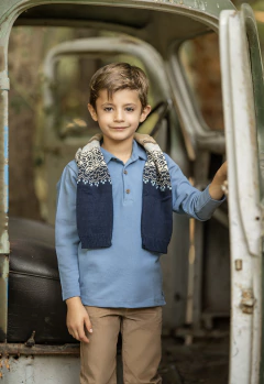 REMERA POLO PIQUE DE ALGODON PAUL - MAGDALENA ESPOSITO (ME40142593-26) - comprar online