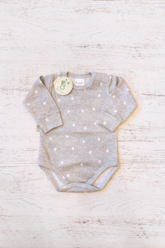BODY LUNARES GRIS CUELLO REDONDO ALGODON - BROTECITOS (BROBOCR-LG) - comprar online
