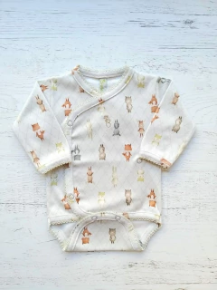 BODY CRUZADO ROMBOS GRIS ALGODON - BROTECITOS (BROBO-DI)