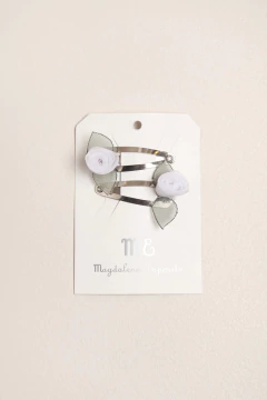 PAR DE SAPITOS CON MINI FLOR - MAGDALENA ESPOSITO (ME9985G) - Mamá Coneja