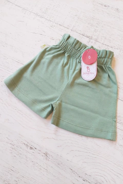 SHORT DE NENA VERDE LISO - BROTECITOS (BROSHORT-04) - comprar online