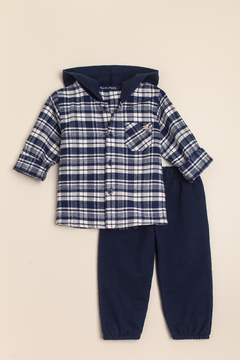 CONJUNTO EN VIYELA DE CAMISACO ESCOCES CON PANTALON - MAGDALENA ESPÓSITO (ME42042531-18)
