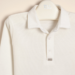 REMERA POLITO DE PIQUE OFF WHITE - MAGDALENA ESPOSITO (ME42142593) - comprar online