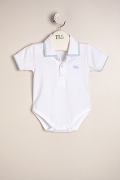BODY DE JERSEY DE ALGODÓN CON CUELLO Y PUÑO TEJIDO - MAGDALENA ESPOSITO (ME43012529-12) - comprar online