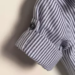BODY CAMISA RAYADA ML CON TRABA EN MANGA - MAGDALENA ESPOSITO (ME43012721) en internet