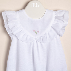 ENTERITO DE ALGODÓN CON CANESU Y VOLADO DE VOILE - MAGDALENA ESPOSITO (ME43031411) - comprar online