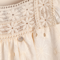 VESTIDO DE BRODERIE CON ENTREDOS EN EL ESCOTE MANON - MAGDALENA ESPOSITO (ME43061813) en internet