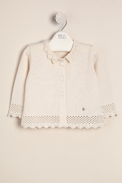 SACO CON MINI CALADO Y CUELLO CLEMENTINA - MAGDALENA ESPOSITO (ME43191205)