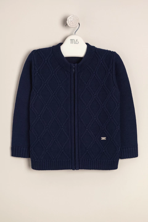 SACO DE ALGODÓN CON ROMBOS Y CIERRE MICK - MAGDALENA ESPOSITO (ME43192218-21)