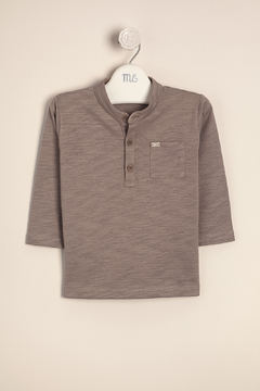 REMERA CON BOLSILLO Y CUELLO MAO - MAGDALENA ESPOSITO (ME44142593-VS) - comprar online
