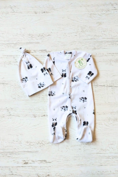 ENTERITO + GORRO PREMATURO PANDA BLANCO - BROTECITOS (BRO145P-FW) - comprar online