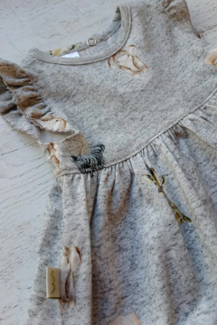 VESTIDO JUNGLA GRIS JERSEY C/ BOMBACHITA - BROTECITOS (BROV2404-55) - comprar online