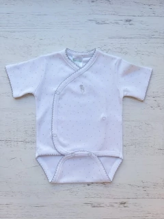 BODY CRUZADO MC PINTITAS GRIS - BROTECITOS (BROBOMC-15P) en internet