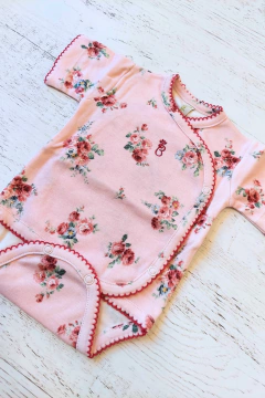 BODY CRUZADO MC FLORAL ROSA - BROTECITOS (BROBOMC-BV) - comprar online