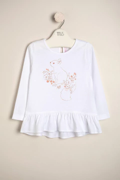 REMERA C/ VOLADO ESTAMP ARDILLA - MAGDALENA ESPOSITO EVERYDAY (E40141454-01)