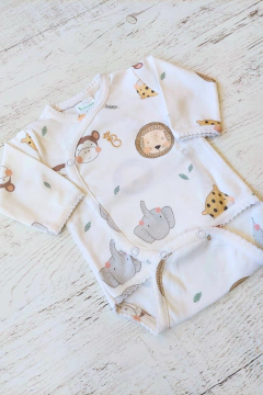 BODY CRUZADO CARITAS BLANCO ALGODON - BROTECITOS (BROBO-CAB) en internet