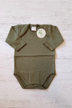 BODY ML VERDE OLIVA CUELLO AMERICANO - BROTECITOS (BROBOAM-04) - comprar online