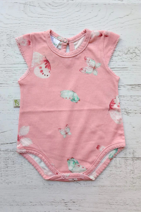 BODY JERSEY MANGA RABONA MARIPOSA ROSA - BROTECITOS (BROBOV03-03)