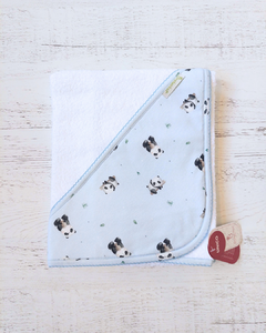 TOALLA + ESTAMPA PANDA CELESTE 74cm x74cm - BROTECITOS (BROTOALLA-PC) - comprar online