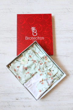 AJUAR 5 PIEZAS RAMO ACQUA: MANTA, BODY, RANITA, GORRO Y MITONES (BROSET5P2-EA)