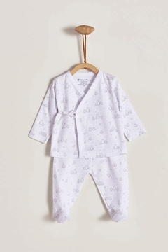 SET BATITA C/ LAZO Y RANITA PENGUIN BOY - BABYCOTTONS (1020311514)