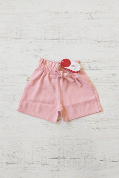 SHORT DE LINO ROSA LISO - BROTECITOS (BROSHORTL-03)