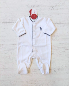 ENTERITO BLANCO LISO CON PICOT AZUL PIMA - BROTECITOS (BROENT-18) - comprar online
